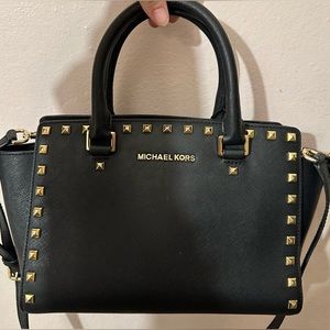 Michael Kors Studded Selma Satchel Purse